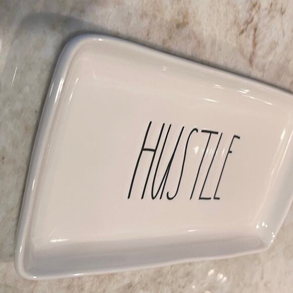 Rae Dunn Hustle trinket tray NEW - Picture 3 of 4